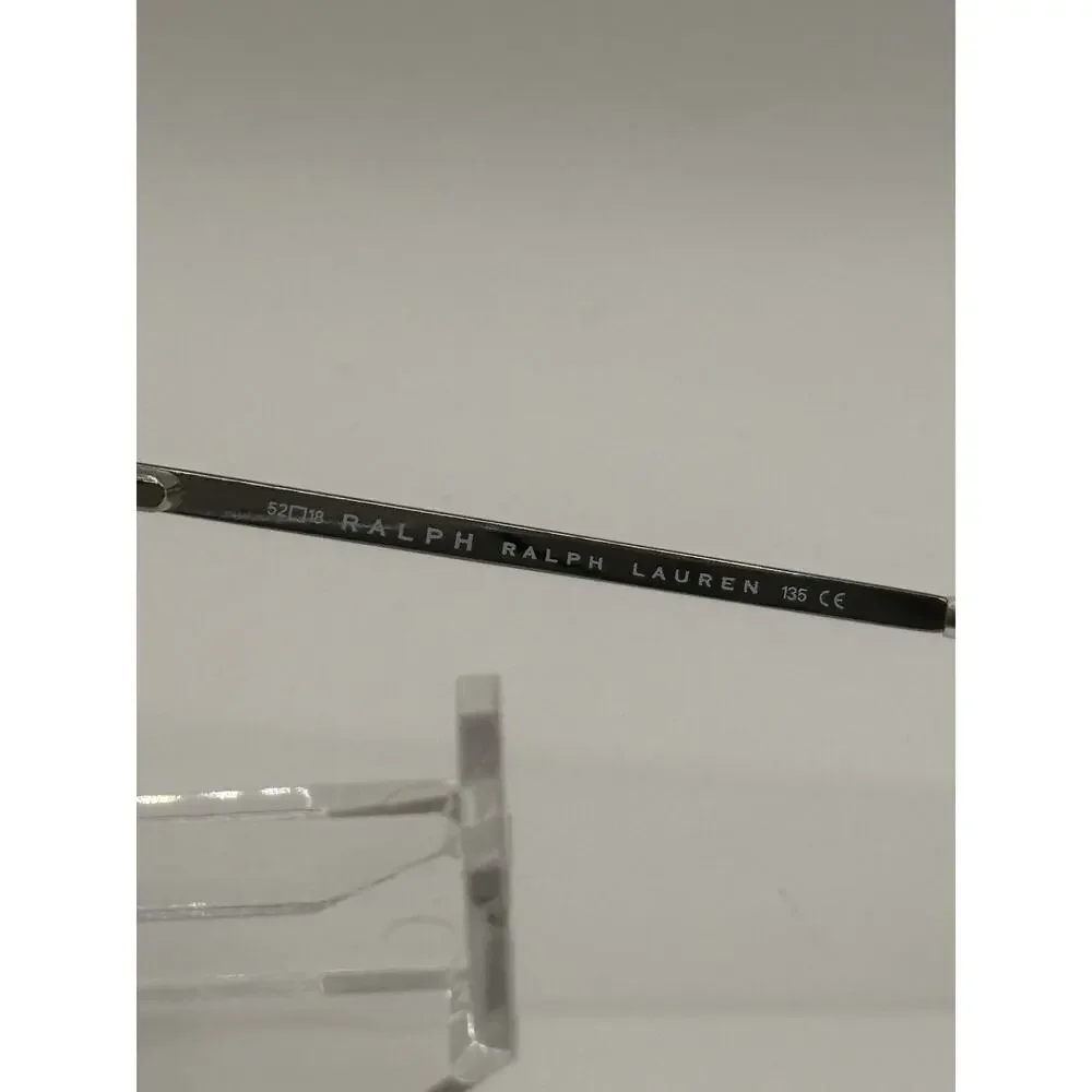Ralph Lauren 973/S 010 Clear Silver Semi Rimless Sunglasses Vintage Y2K 52-18